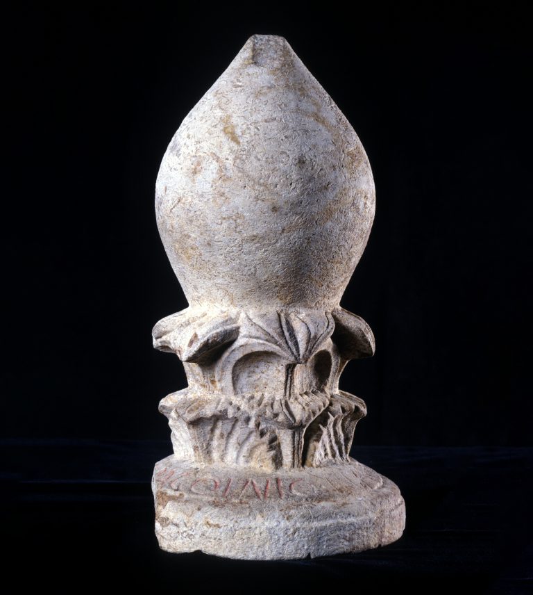 Pinecone-shaped funerary cippus