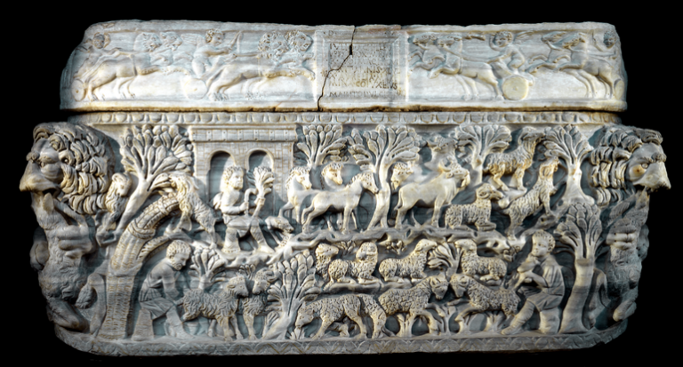 Sarcophagus of Julius Achilles, superintendent of the Ludus Magnus, the gladiatorial training school