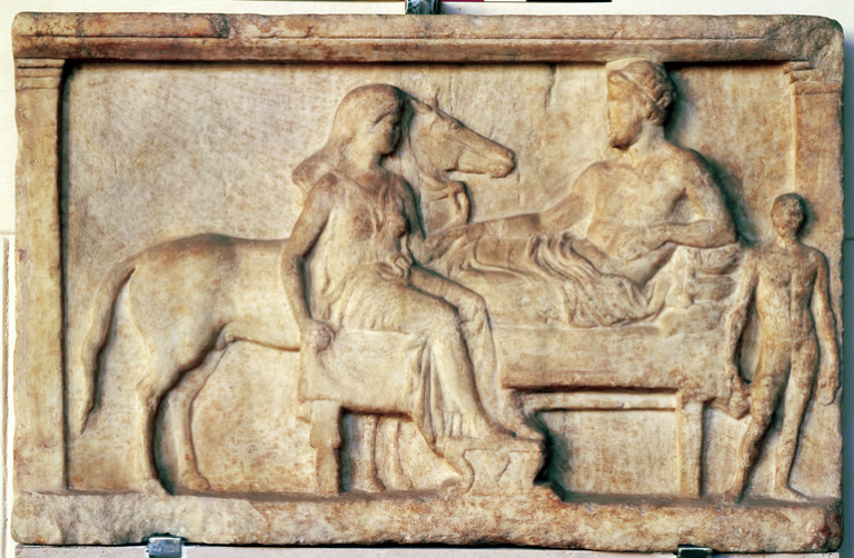 Relief depicting funeral feast