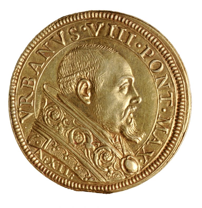 Papal States. Gold quadruple with portrait of Pope Urban VIII (obverse), 1634